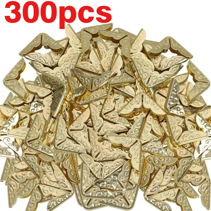 TEMU 300pcs 14X2Mm Électroplaquée Coin Ordinateur Portable Couverture de Livre Cadre Photo Journal Métal Décoration Antique Coin de Protection