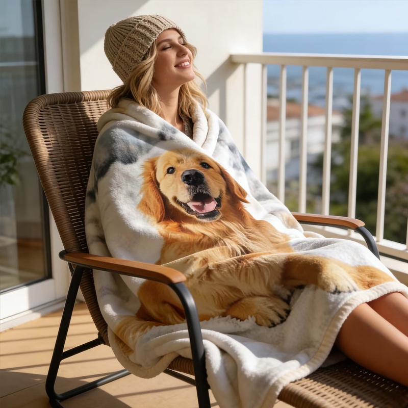 Custom Photo Blanket for Family and Couples, Personalized Gift