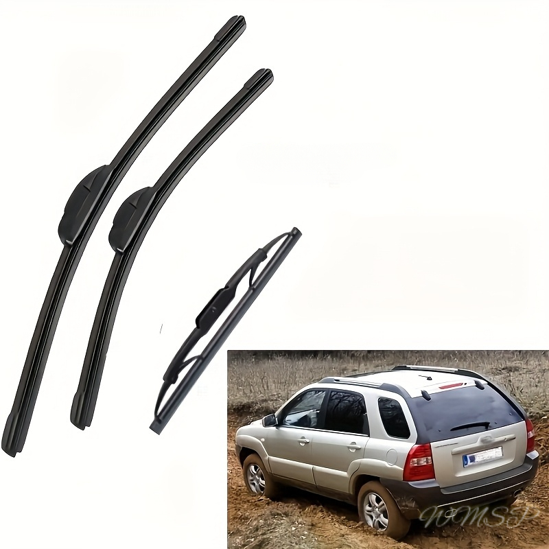 TEMU For Je/km 2005-2010 Front& Rear Windshield Wiper Blade Kit, Sizes 24