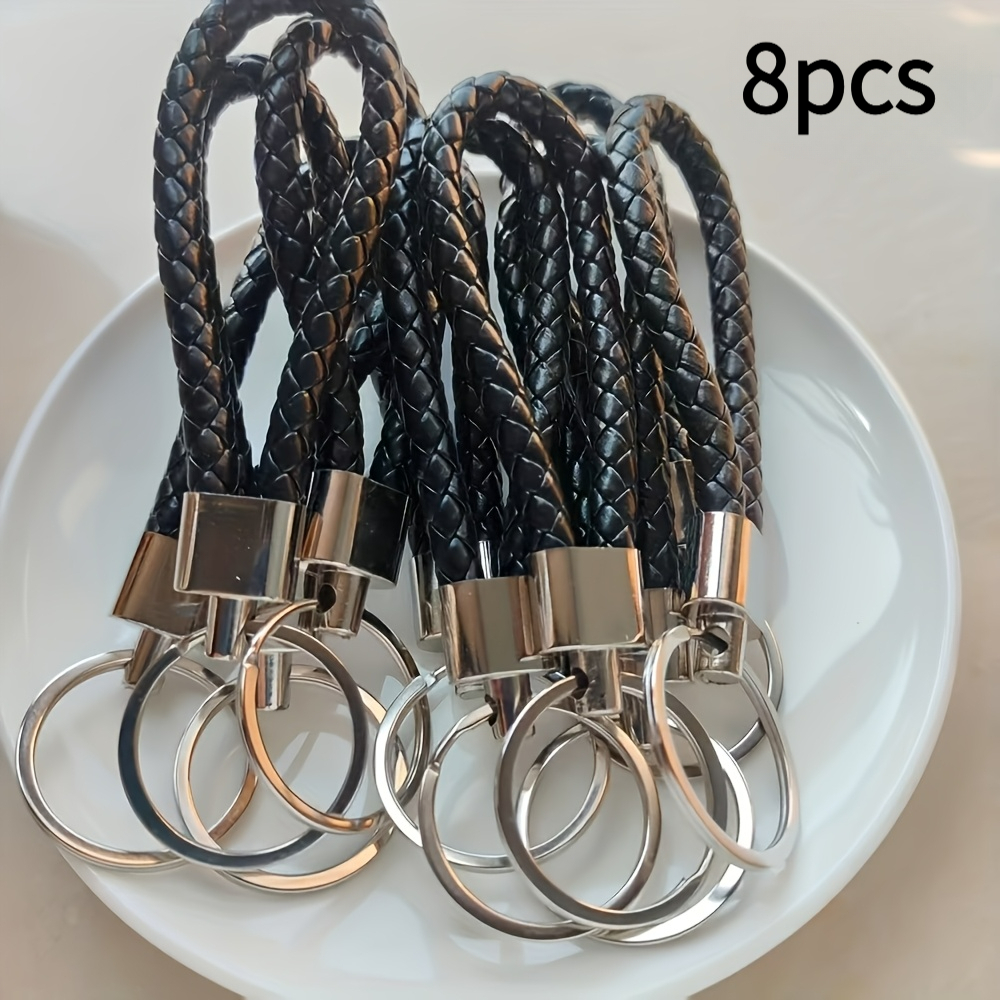 TEMU 8 Pezzi Portachiavi Intrecciati a Nodo, Ciondoli Flessibili e Resistenti Anti-rottura per Organizzare le Chiavi , Accessorio Regalo Piccolo per