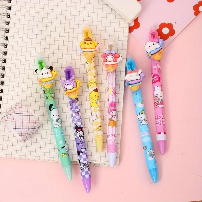 36pcs for ice cream design retractable ballpoint pens - cute pens with 0, 5mm fine tip, ergonomic grip, blue ink for office, school, exams & prizes, school supplies, design, smooth writing Product details 2