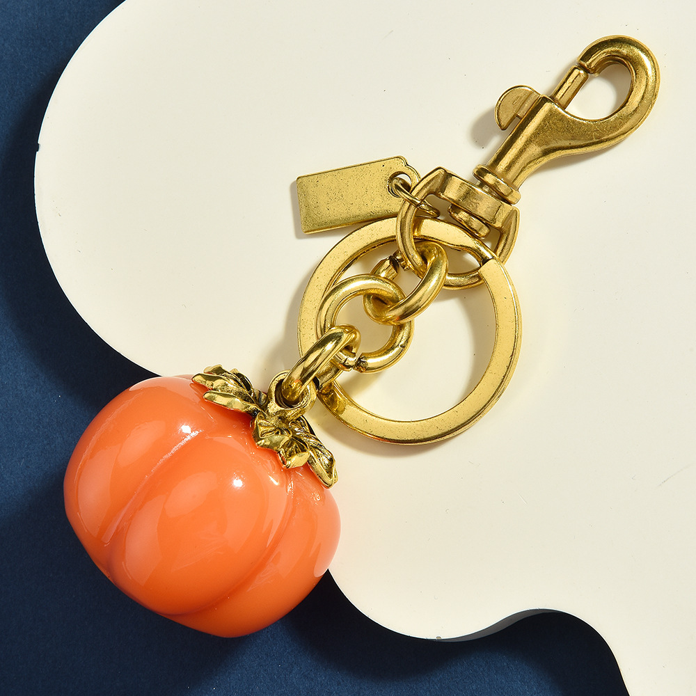 TEMU " Well" Persimmon Keychain Bag Pendant Women's Bag Accessory Exquisite Car Keychain, A Festive Gift For Your Wife