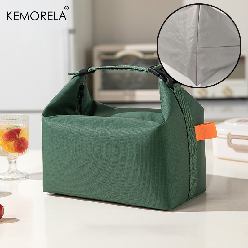 TEMU Kemorela Large Capacity Insulated Cooler Bag - Portable Aluminum Foil Heat Preservation, For 2026, Ideal For Outdoor Travel, Camping, Essentials