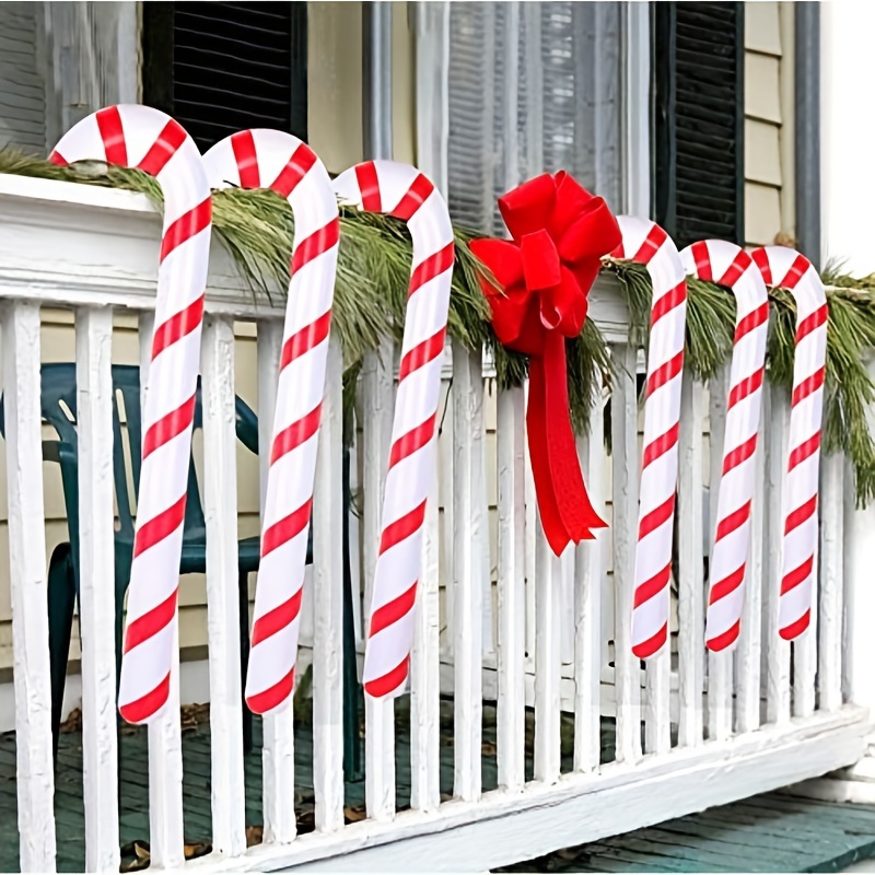 6 pack inflatable candy canes   for christmas and holiday decorations easy to     durable pvc material