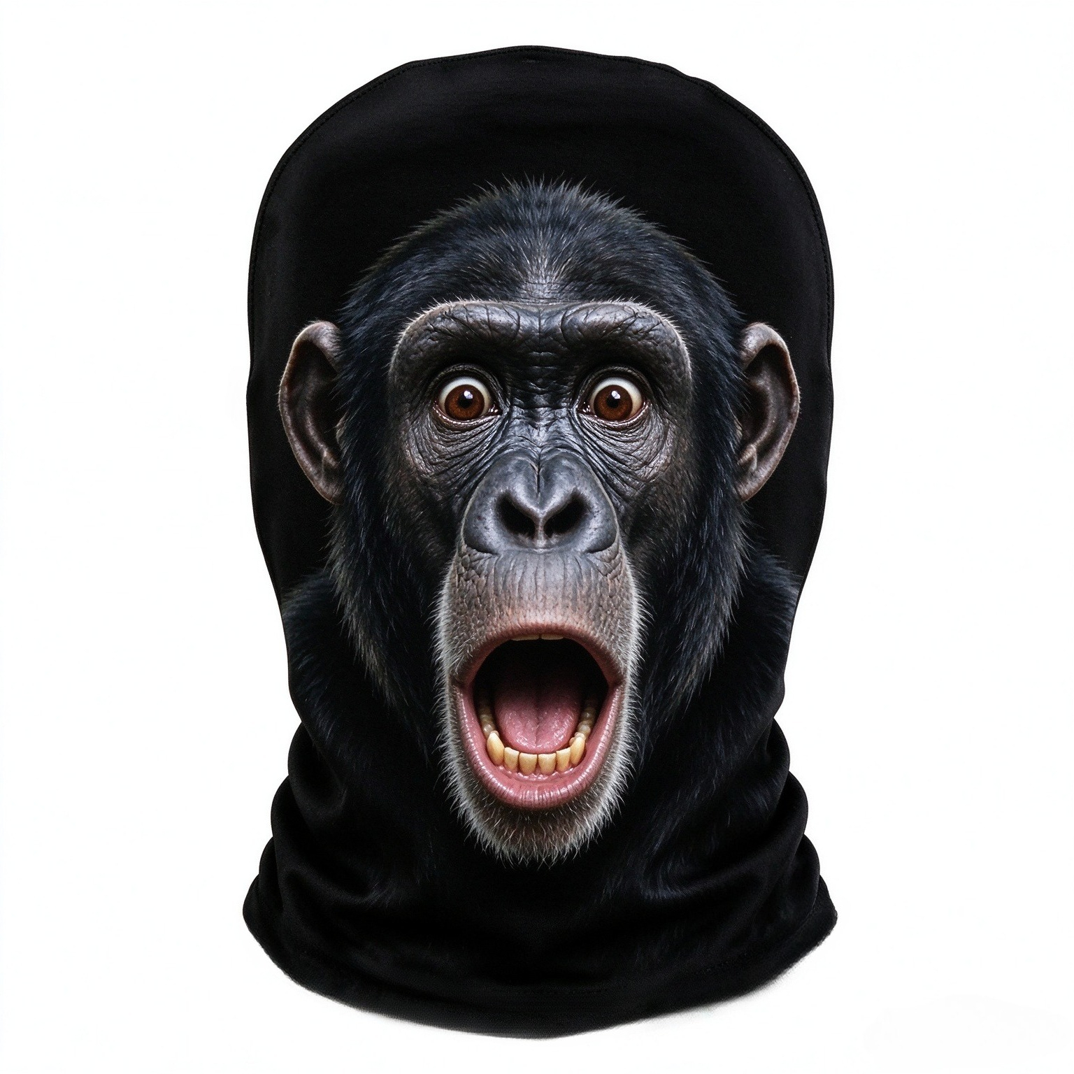 TEMU 1pc Chimpanzee Pattern 2d Printed Full-cover Mesh Headgear, Suitable For Halloween, Themed Parties, Cosplay Costumes, Outdoor Riding And Prank