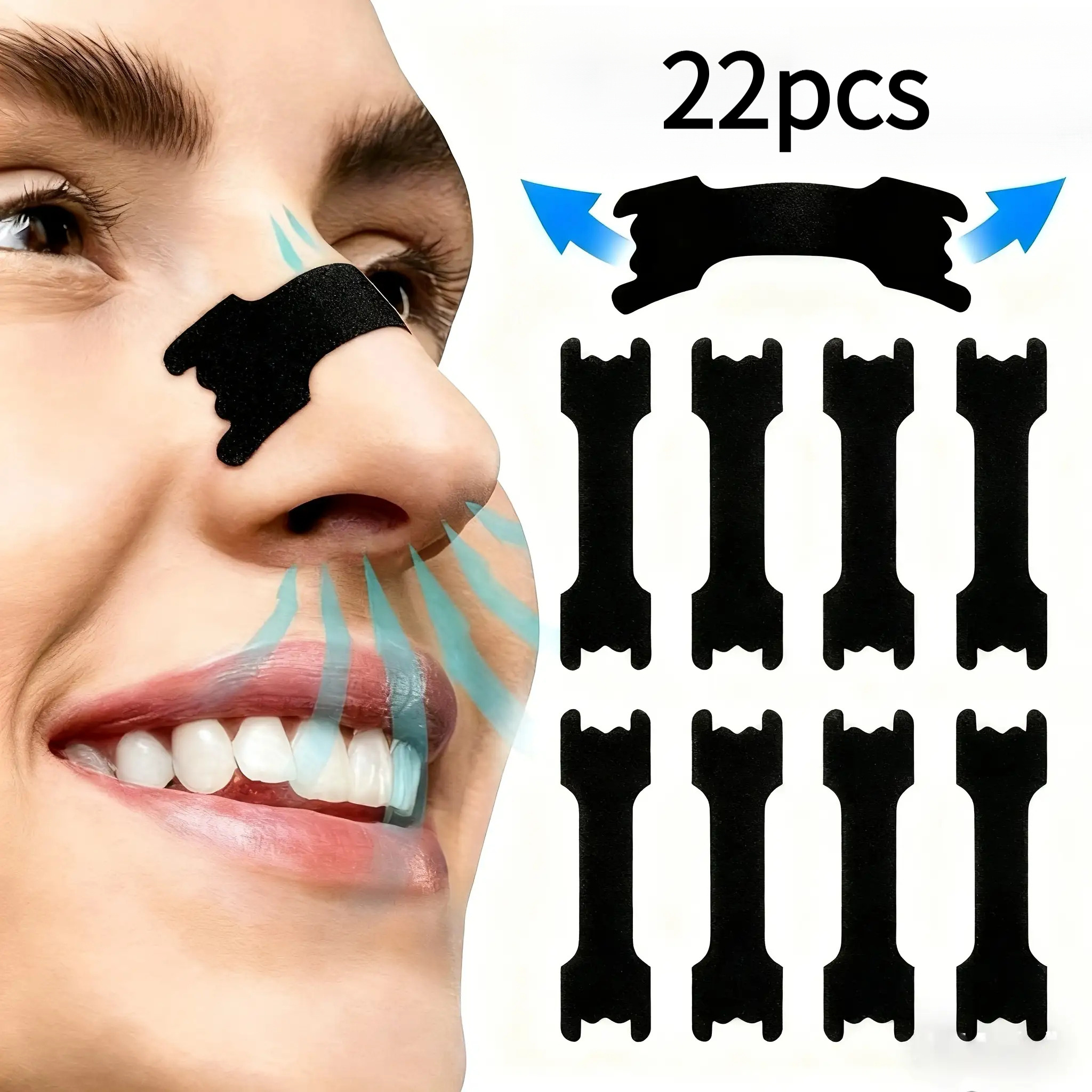 Image of 22 Breathable For Sports Nasal Strips- , Comfortable And Durable, Ideal For Sports And Outdoor Activities