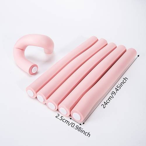 6er-pack jumbo schaumstoffroller, zufällige farben, extra große flexible lockenstabstäbe, ultraweiches zubehör für frauen, für gesunde locken und zur vorbeugung von haarschäden, heißlöchrige lockenwickler, für natürliche wellenfrisuren