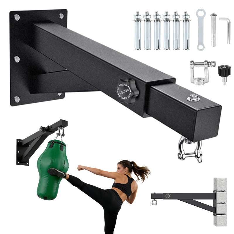 Punch Bag Bracket Wall Bracket, Adjustable Punch Bag Holder Punching Bag Mount Stand, Punching Bag Holder Length Adjustable 300kg Load-bearing Capacity For Home Office Gym