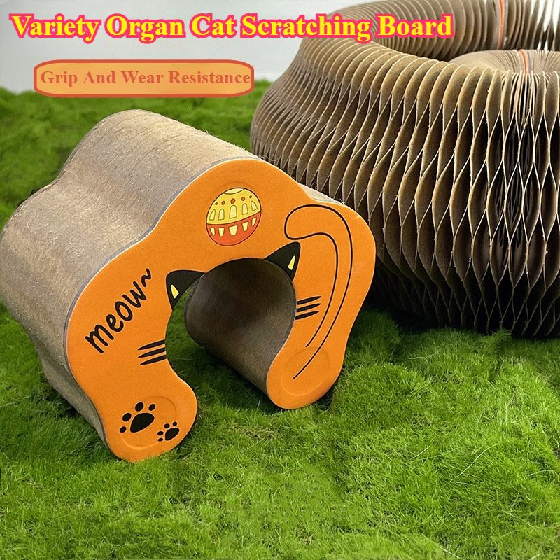 

1pc Cat Scratching Board, Magnetic Accordion Design, Corrugated Cardboard, Non-shedding, Interactive Self-entertaining Claw Grinding Toy For Cats