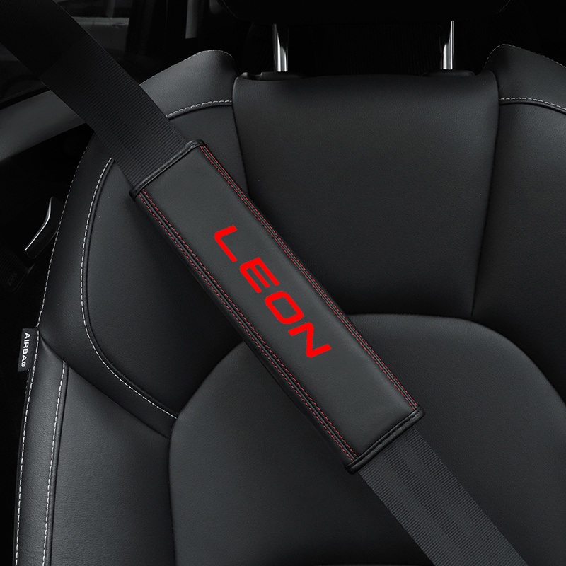 Car Seat Belt Cushion Seat Belt Pu Leather Shoulder Protection Pad Accessories, Suitable For