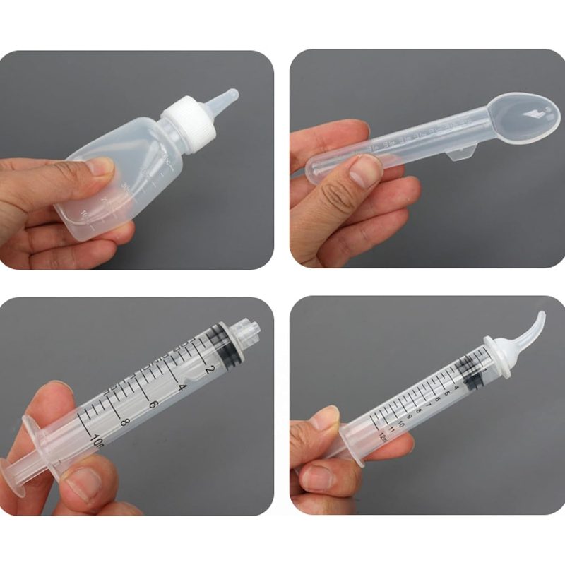 Pet Feeding Bottle Set, Pet Nursing Bottle, Nipples, Feeder Kit Small Animal, Newborn Puppies And Kittens, Rabbit, Squirrels (White) - Image 4