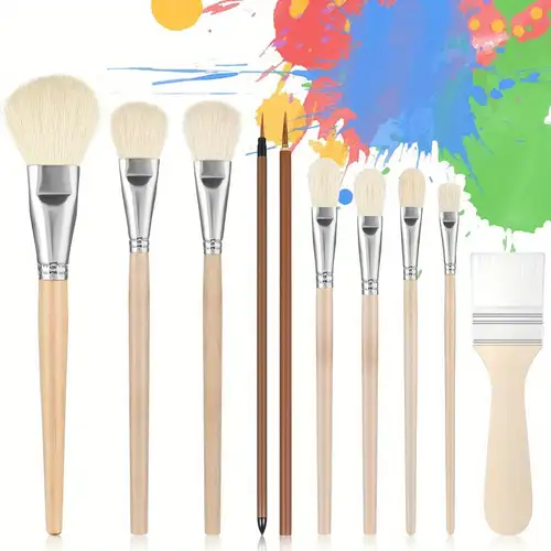Pinceles De Madera Para Pintura Juego De 5 Pinceles Para Vallas