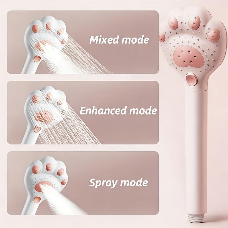 MROOFUL Cat Paw Shower Head with 5 Filter Cartridges