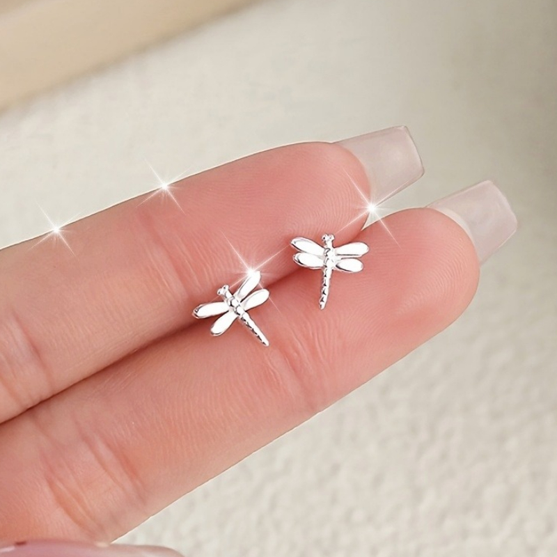 TEMU Adorable Dragonfly Stud Earrings For Women, Wear, Weddings, And Parties