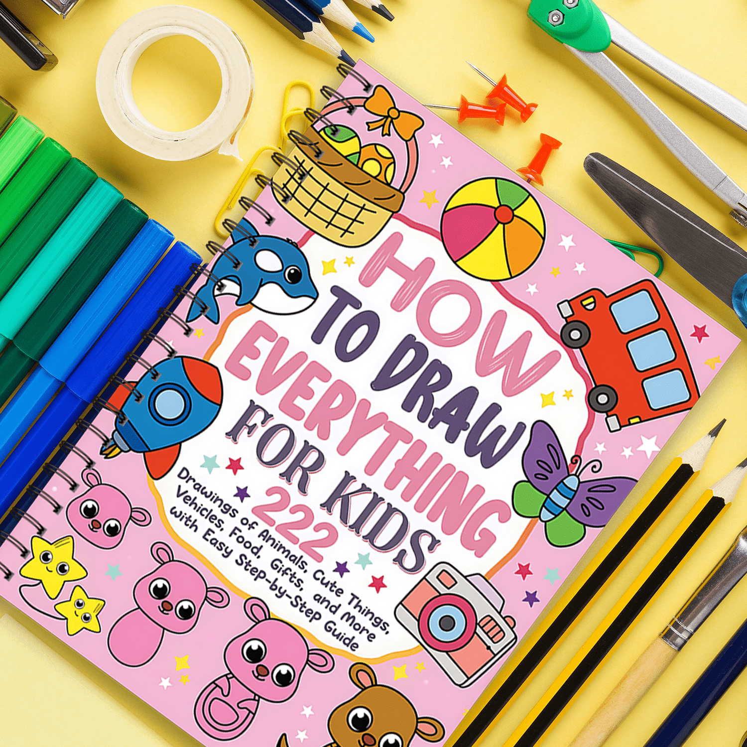TEMU How To Draw: Guide Includes 222+ Step Drawing Book - A Guide For Drawing Lovers To Draw Anything, Fun Drawing Guide, Young Artists