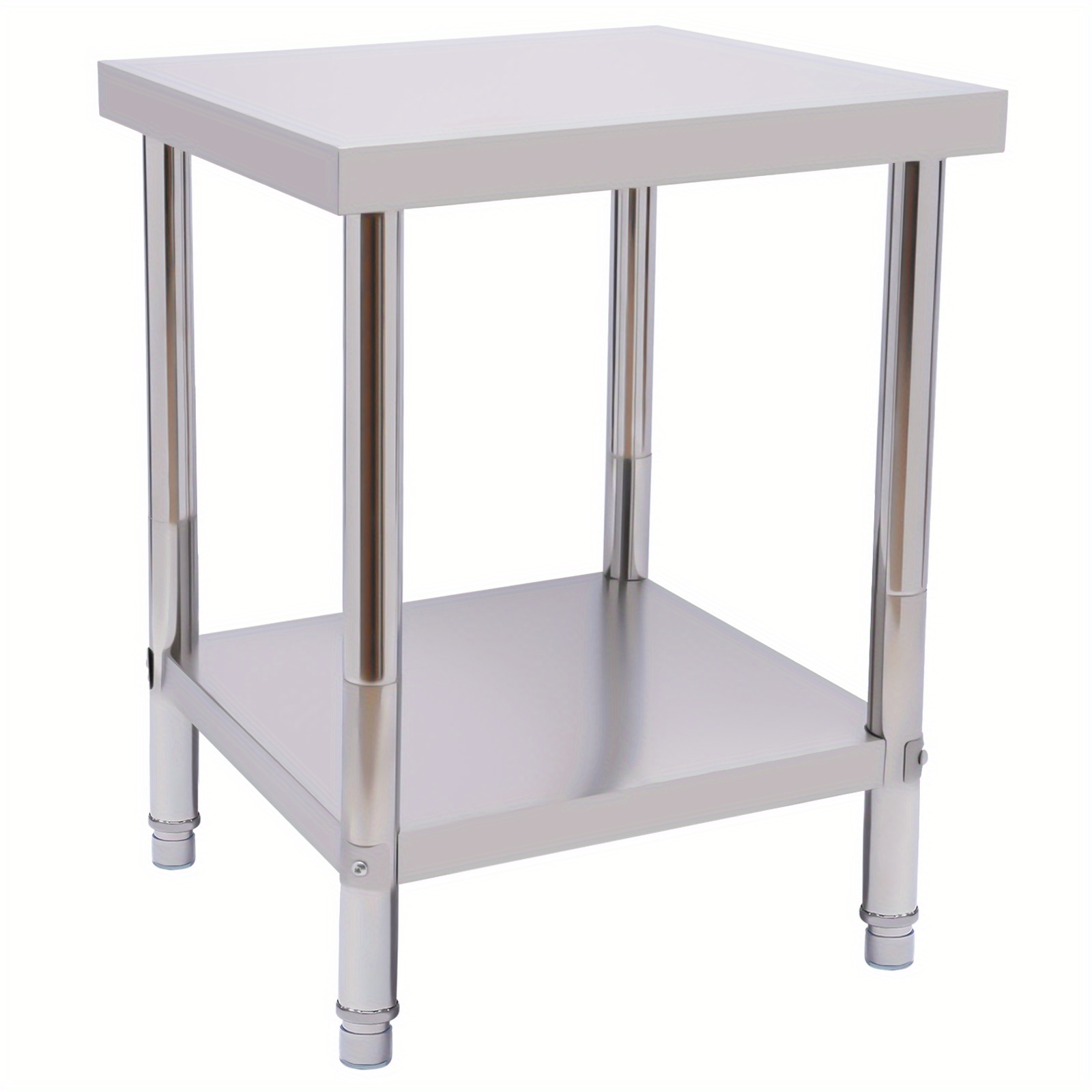 Stainless Steel Table For Prep & Work 24 X 18 Inches, Commercial Heavy Duty Food Prep Worktable With Undershelf For Restaurant, Home And Hotel