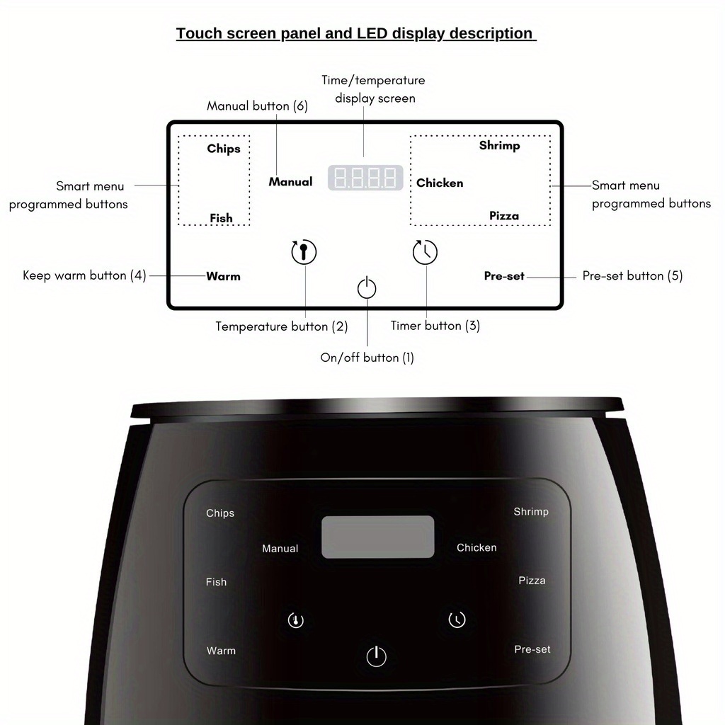 Air Fryer 6L LED Display