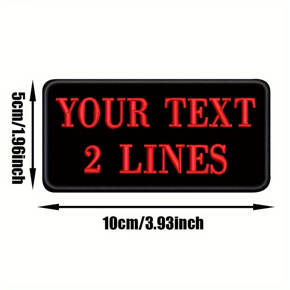 TEMU A Custom-made Embroidered Patch With Of Personalized Name Text, Featuring Heat-activated Adhesive And A Hook-and-loop Backing