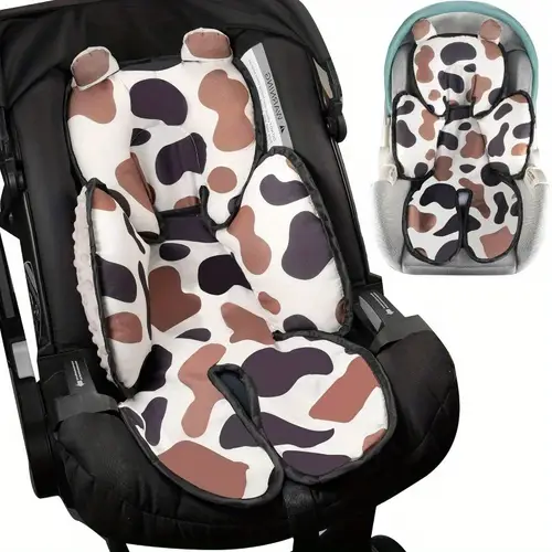 3in1 baby car seat head body breathable infant car seat insert newborn boy girl reversible cottonminnky carseat head support pillow cushion for infant stroller swing bouncer grey