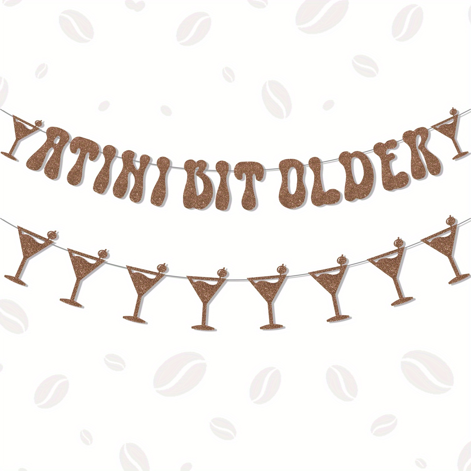 Swepuck 72x43inch Fabric A Tini Bit Older Photography Backdrop Espresso Martini Chocolate Coffee Cocktail Background Party Decorations Photo Banner Props