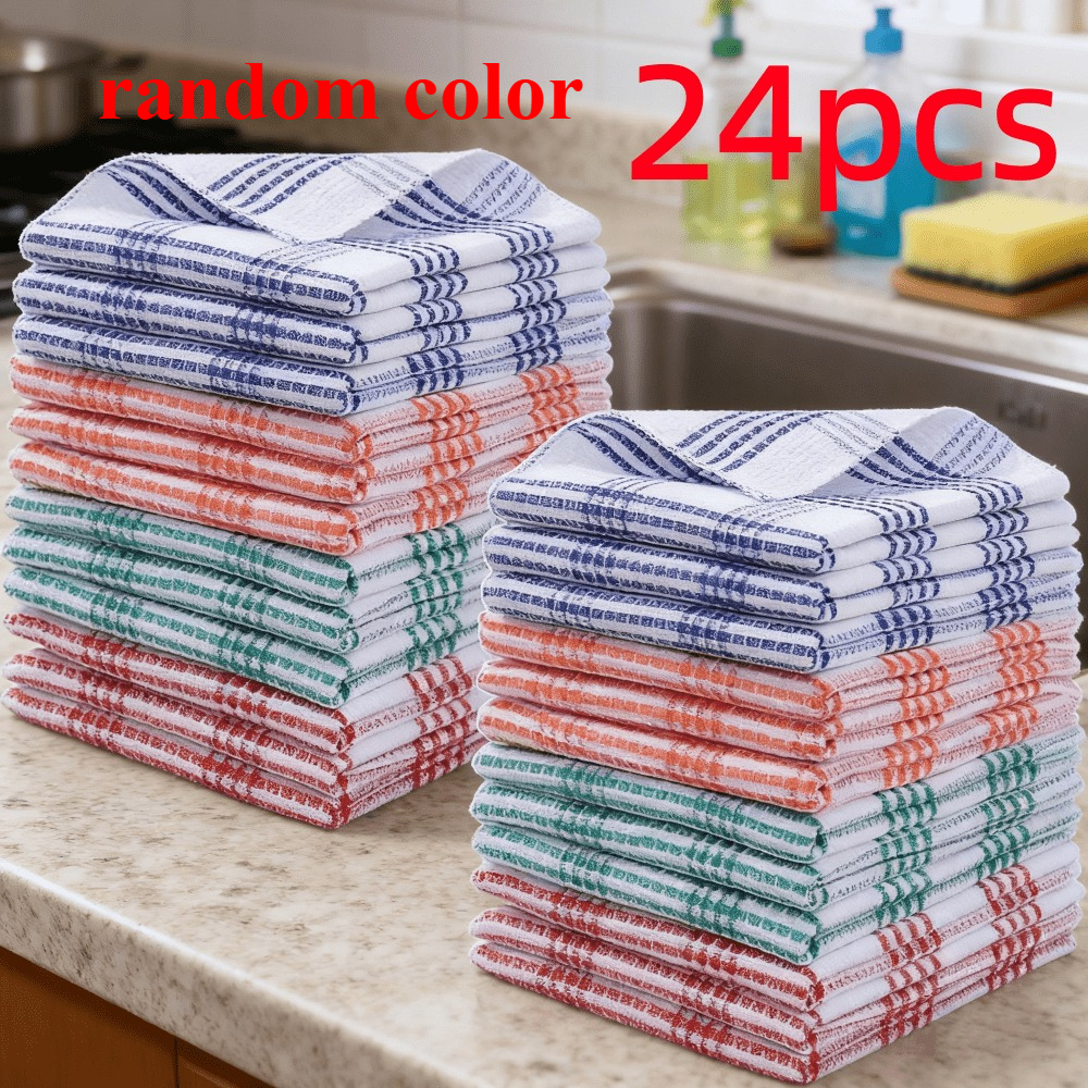 Image of A Set Of Cleaning Cloths That Are Soft And Absorbent, Perfect For Dishwashing. Reusable And Long-lasting Cloths Are Ideal For Household Cleaning Tasks
