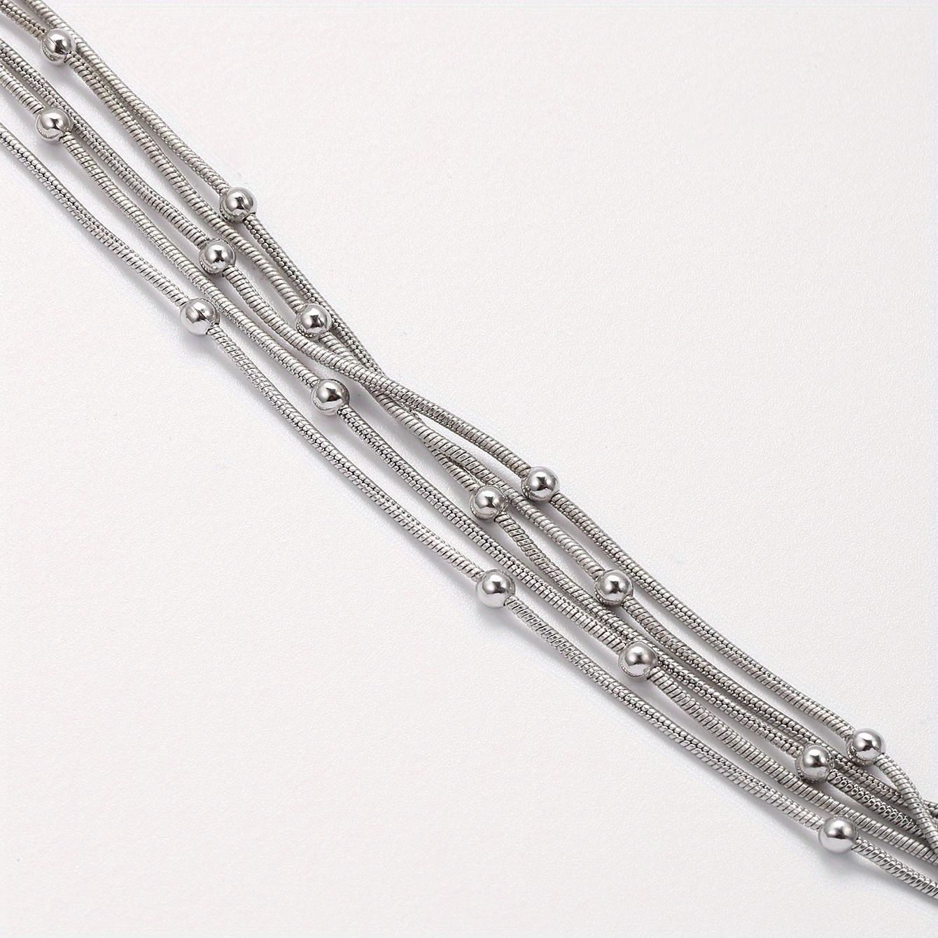 Women's Layer Chain Bracelet with 18K Golden Plated Copper Links