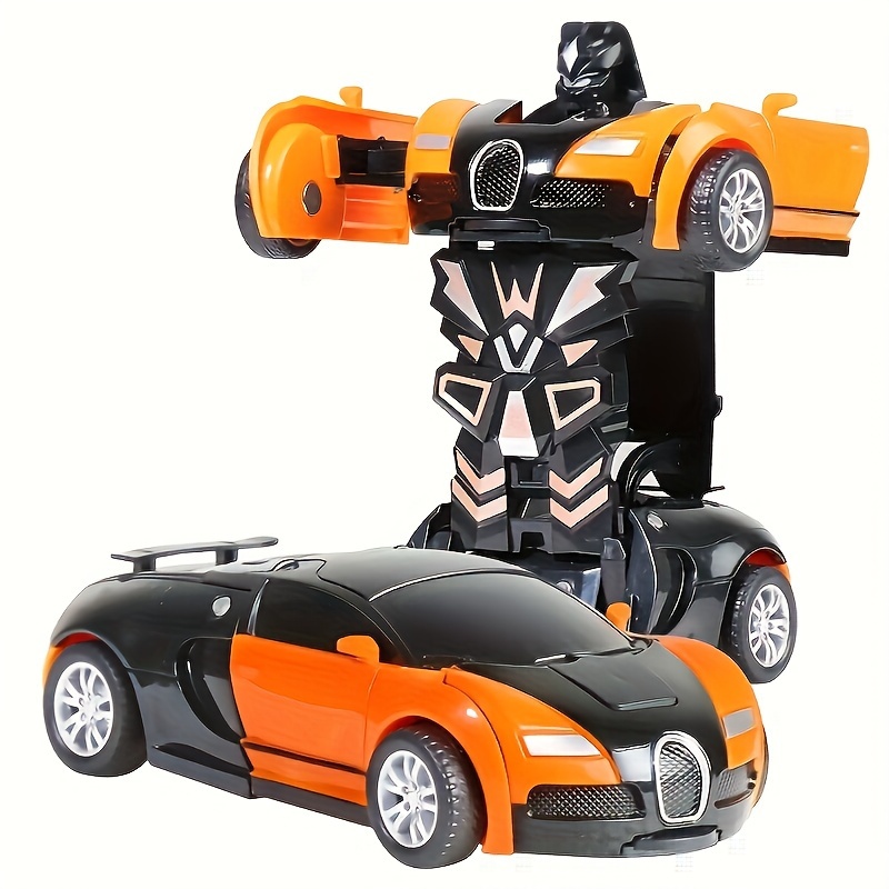 Transforming Toy Car to Robot Convertible - No Batteries Required, Robot & Vehicle Model Suitable for & Collectors - Plastic Transforming Car Robot Toy