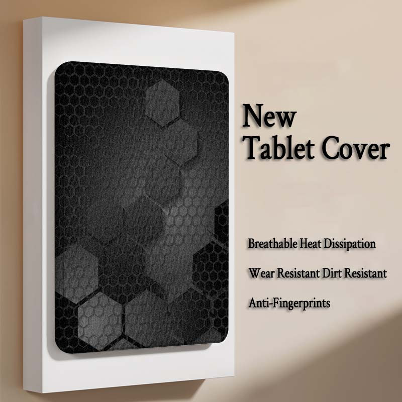 immagine dell'articolo Cover creativa per tablet con design geometrico esagonale astratto, perfetta come regalo per festival. Questa custodia è compatibile con vari dispositivi Android, tra cui i modelli Xiaomi Redmi Pad SE dal 2 al 14, nonché le dimensioni 8.7, 11.2, 12.4