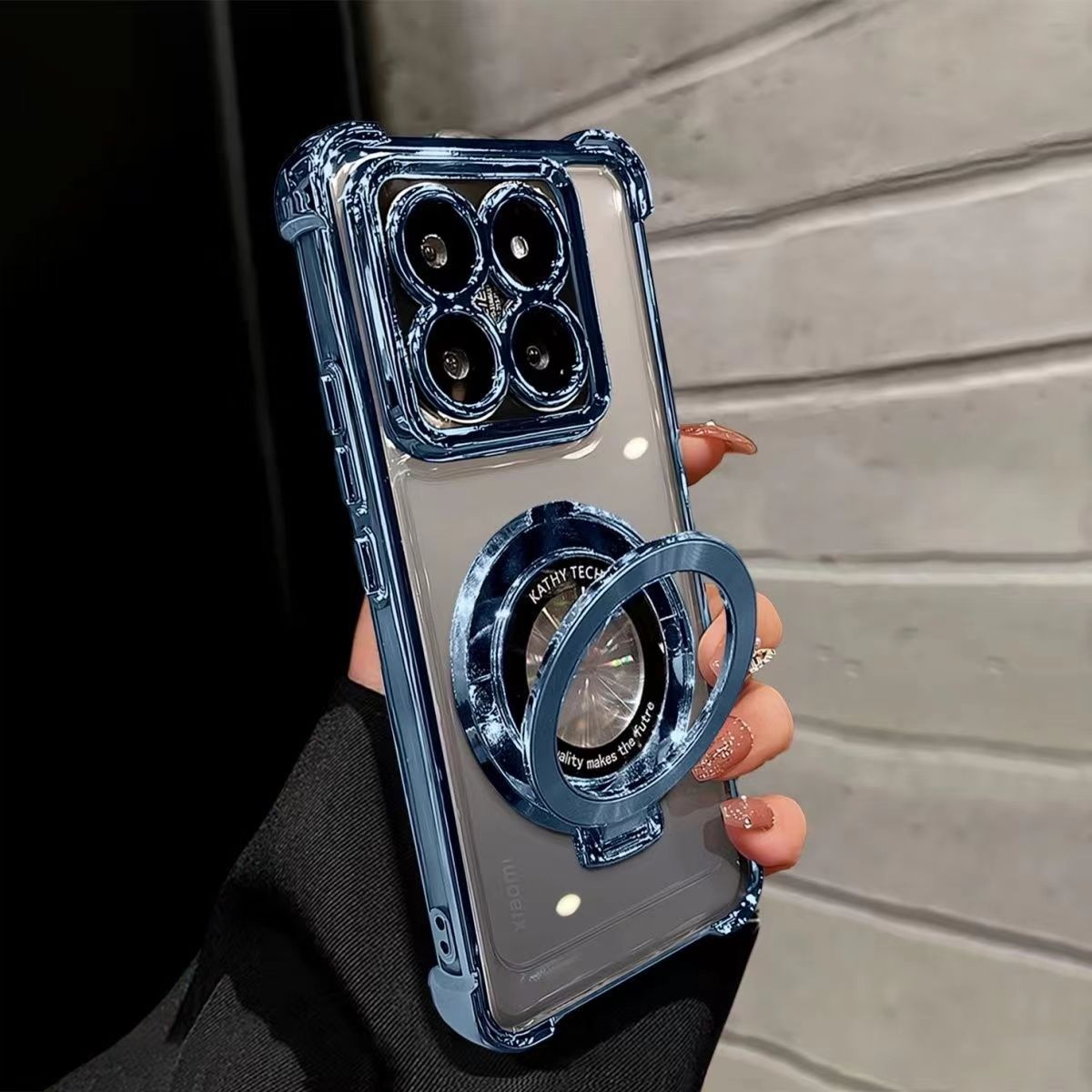 TEMU para Teléfono - para Xiaomi 17T/ para Xiaomi 17T Pro, con Anillo y Soporte - Transparente con Baño de Calidad para Xiaomi 17T/ para Xiaomi 17T