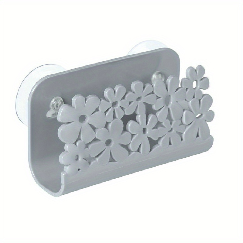 Image of 1pc Easy-to-install Sink Caddy With Sponge Holder For Kitchen Sink- Easily Organize And Store Kitchen Essentials