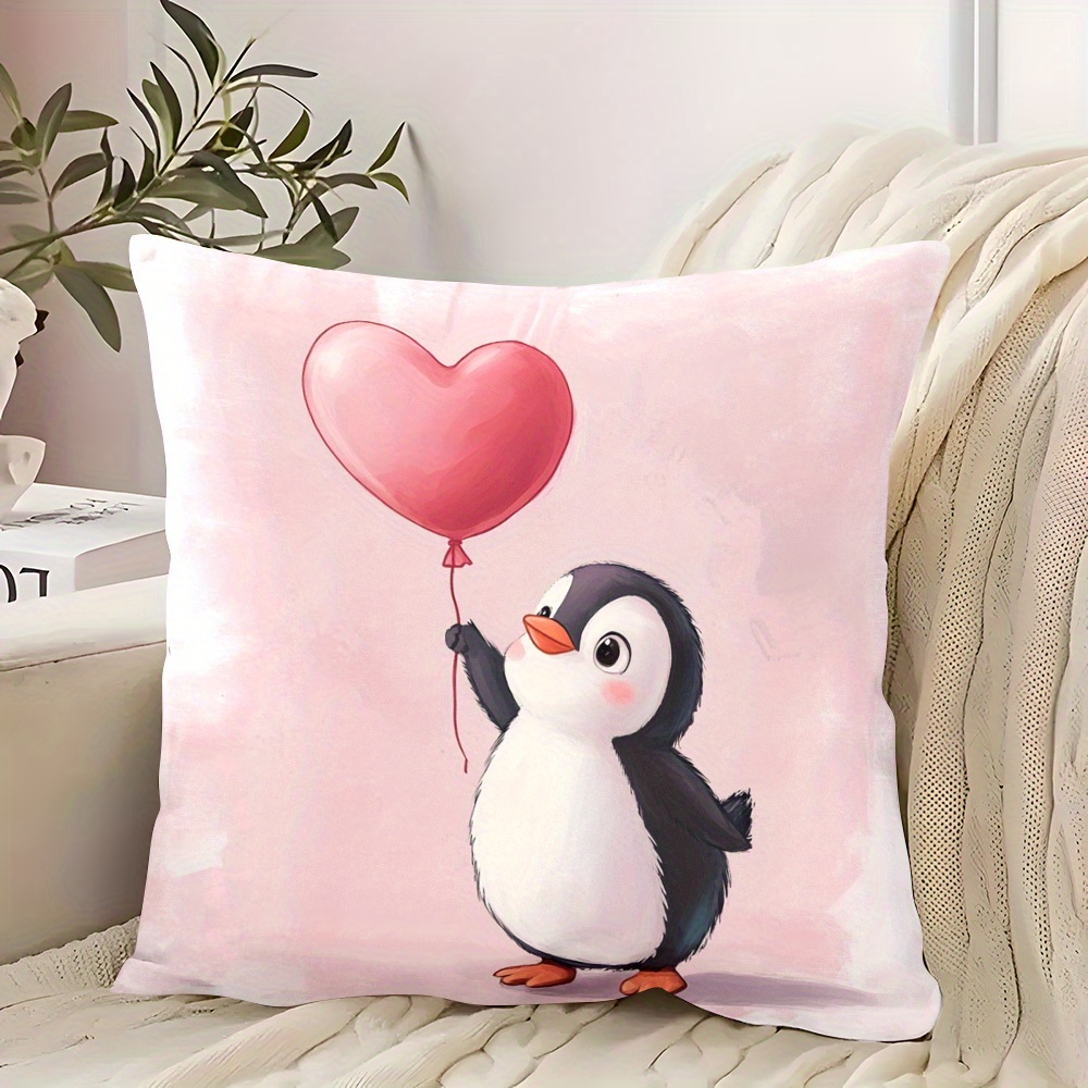 super soft short velvet thickened pillow cover cute penguin Temu