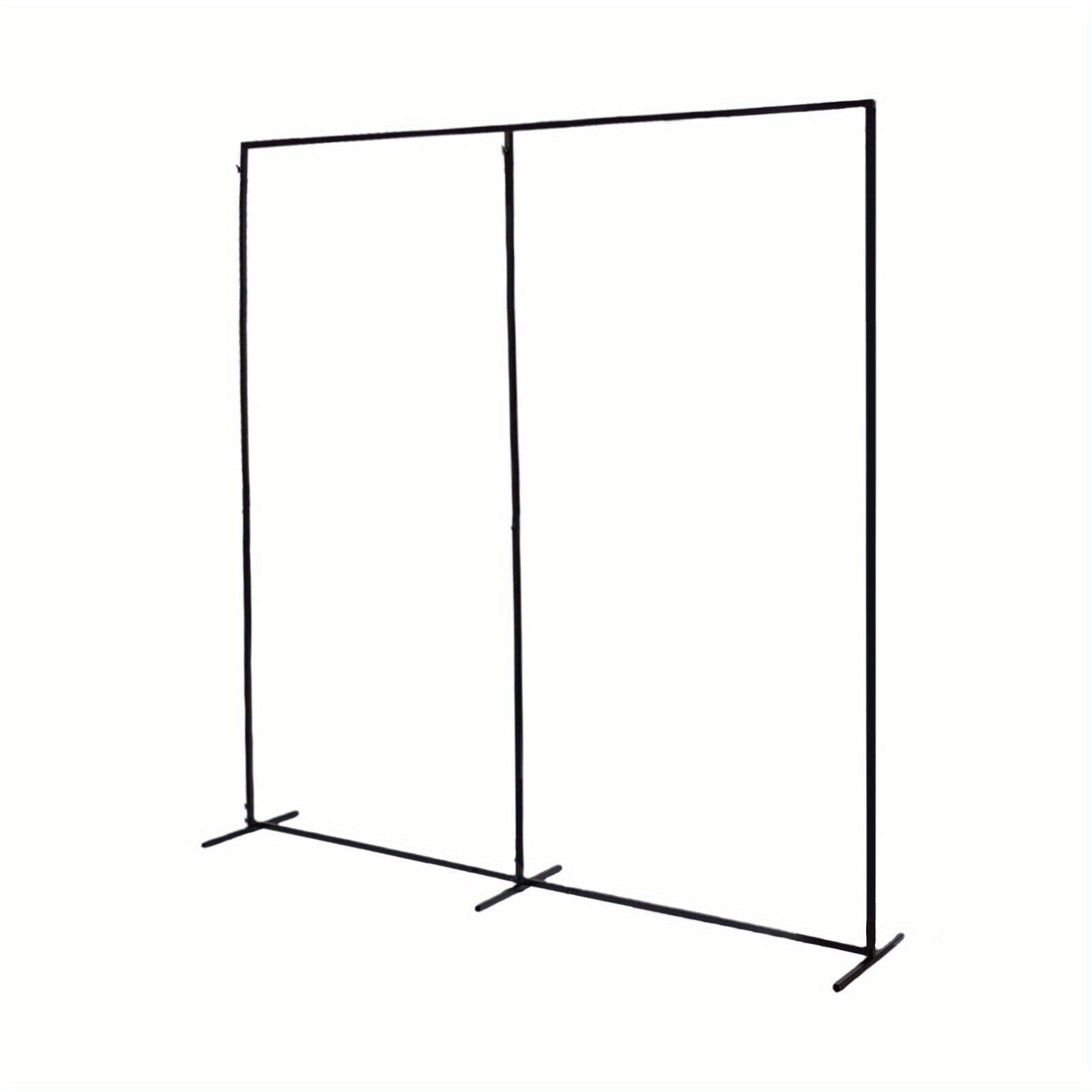 E-shop 2. x 2. Schwarzes Quadratisches Metall-Wedding-Gartenbogen mit T-förmigem Bodenregal, geeignet für Fotobackgrounds, -/Party-Dekorationen