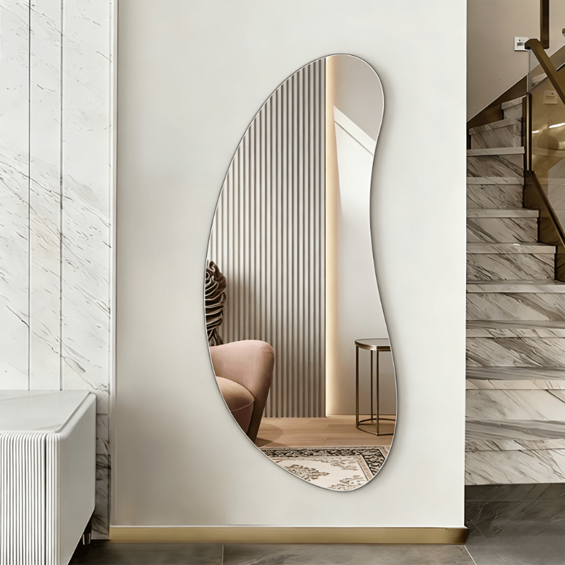 Frameless Acrylic Wall Mirror, Irregular Shaped Design