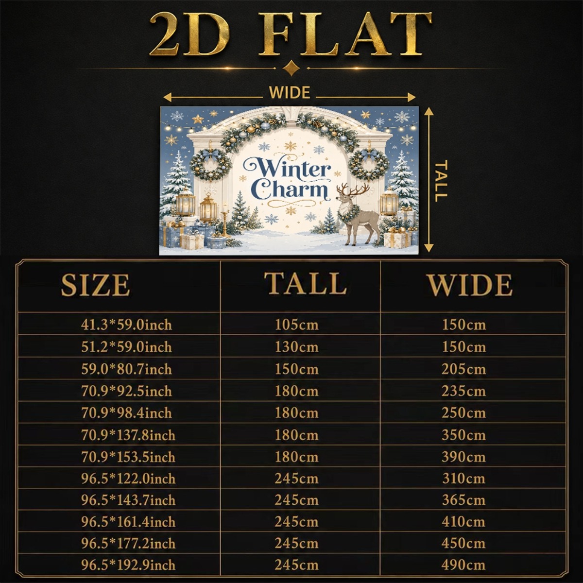 2d flat 1pc   photo booth backdrop banner with   wreaths reindeer snowflakes elegant script lettering suitable for parties weddings birthdays graduations wall hanging decoration for entrance decor