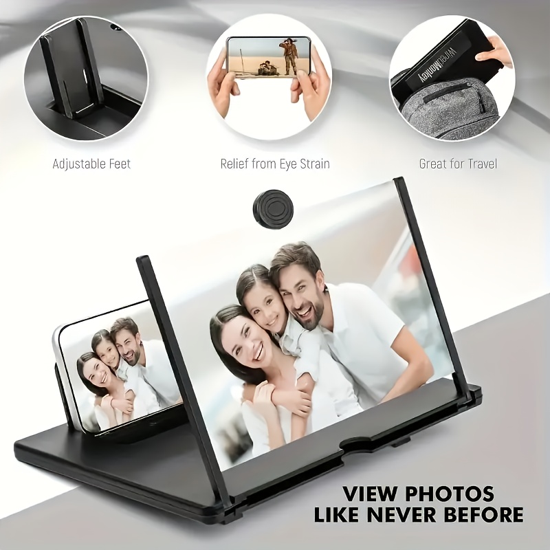 [HD Magnifying Stand] HD Magnifying Screen Stand | Phone Holder, Hands-Free, Foldable, Portable, Adjustable, Eye-Friendly, Tablet Adapter