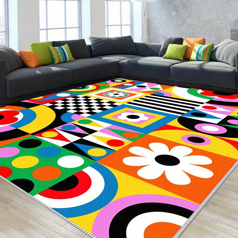 colorful rugs sold on Temu United States