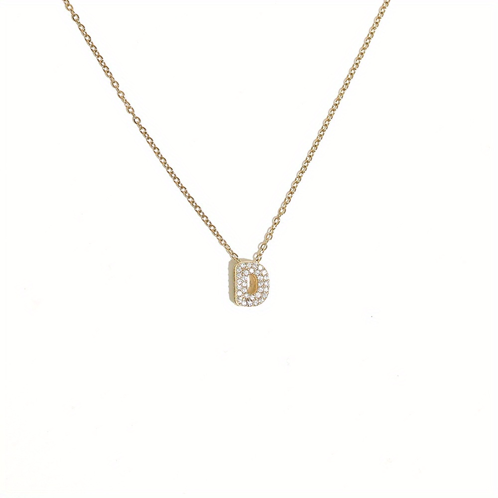 Women's Dainty Bubble Letter Initials Necklace — 18K Plated Gift