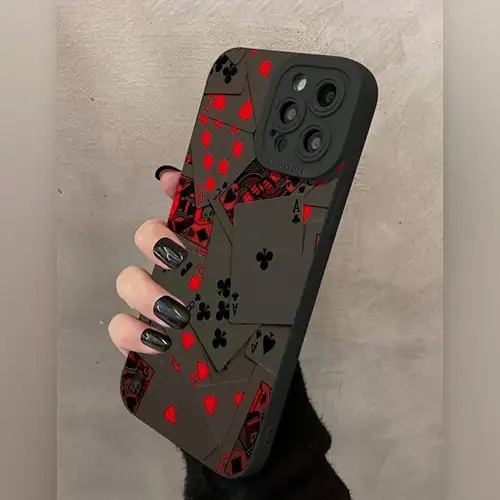 poker cards design tpu phone case creative cartoon style - Temu poker cards design tpu phone case creative cartoon style - Temu