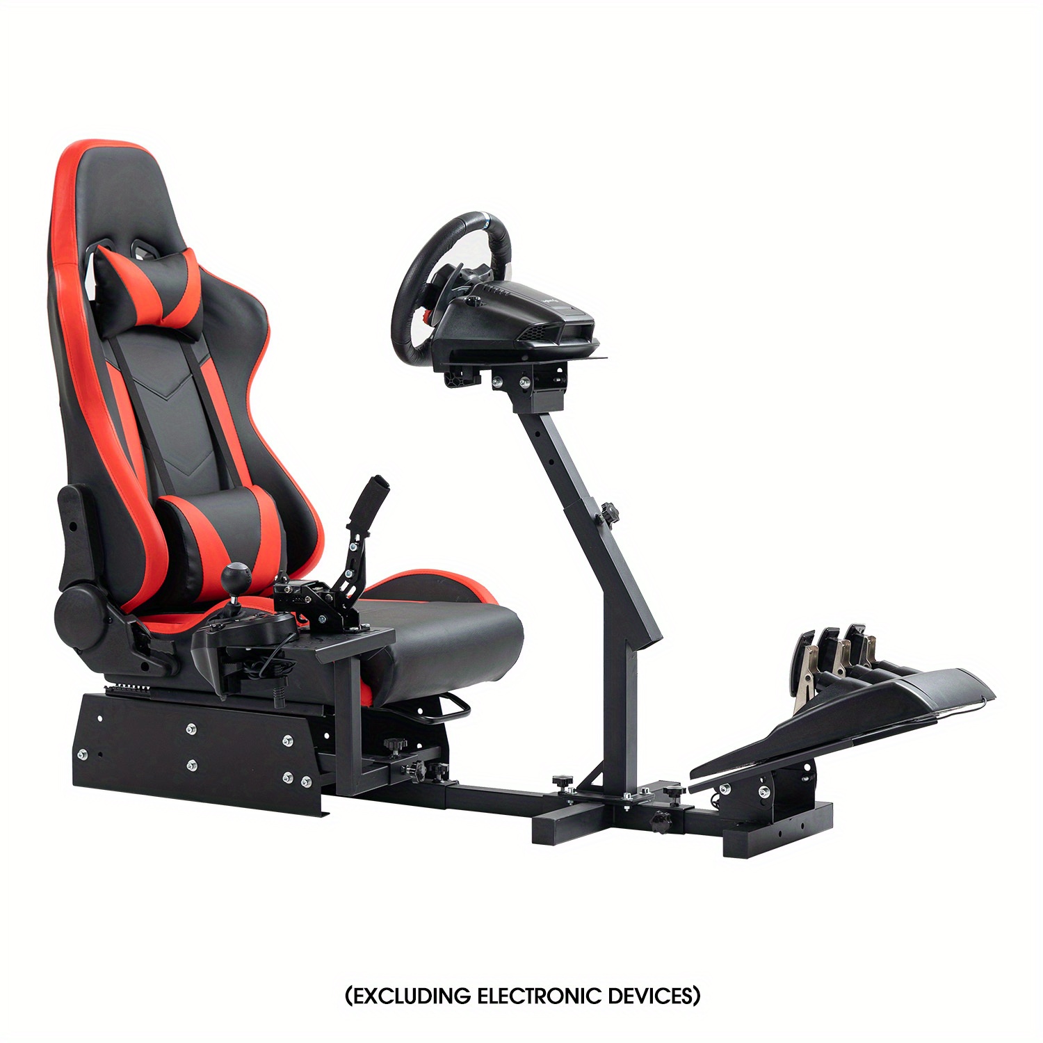 Minneer Racing Simulator Cockpit With Multi-level Adjustable Red Seat | Compatible With //, T300rs, Csl-dd & More | Wheel, , Pedals Not Included