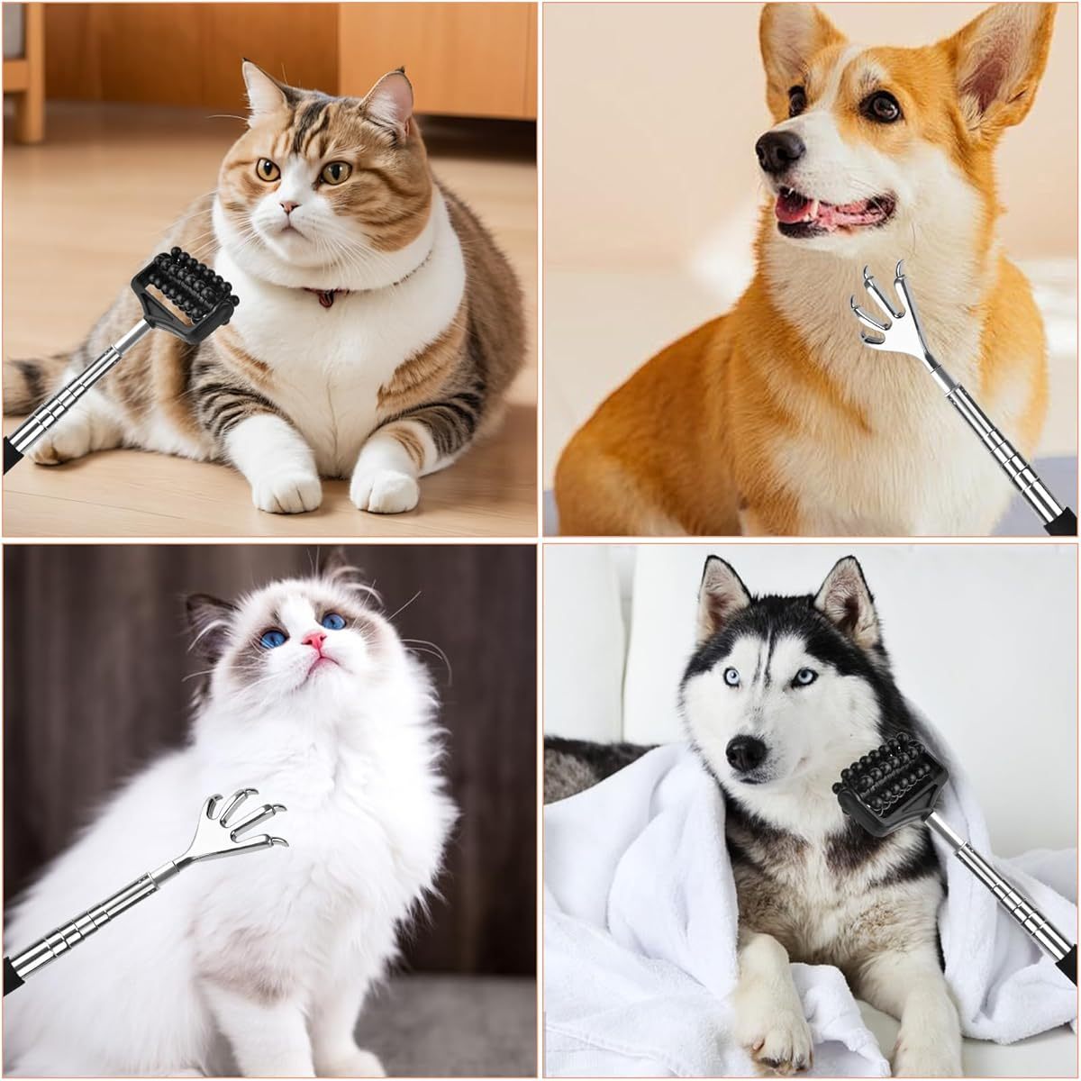   fathers day dad gifts from daughter son wife telescoping back scratcher with 5pcs detachable scratching heads stocking stuffers for men unique gift for father husband Product details 5