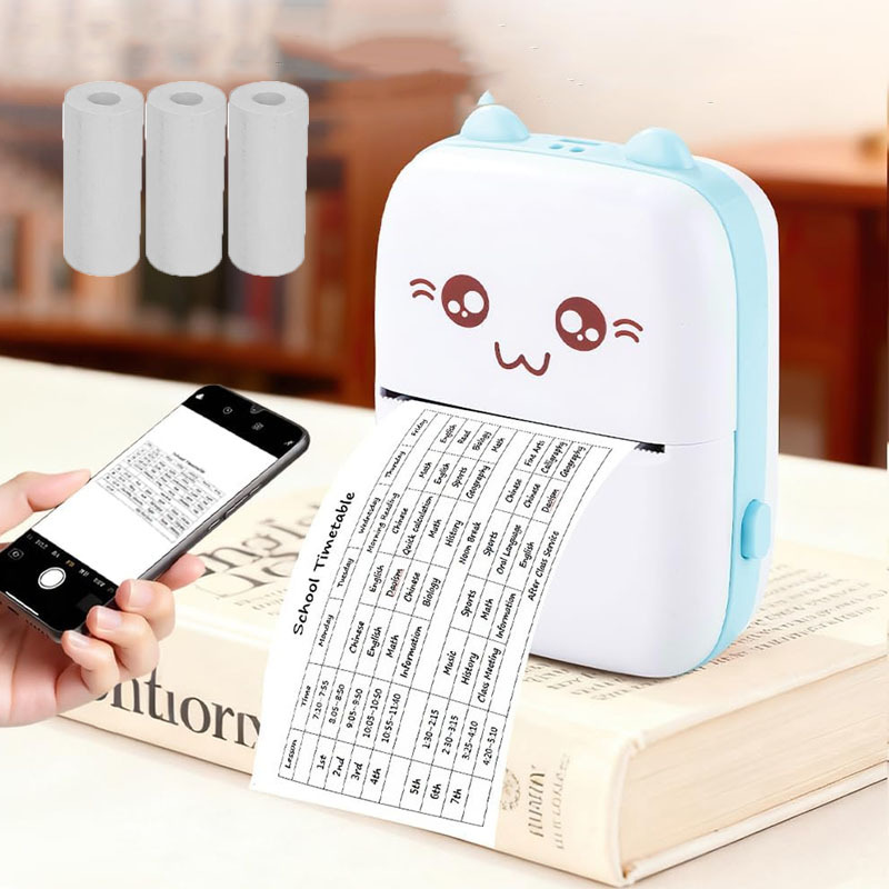 Mini Printer Thermal Paper Label Sticker Colorful Self-Adhesive Thermal Printing Paper Inkless Printing for Photo Picture