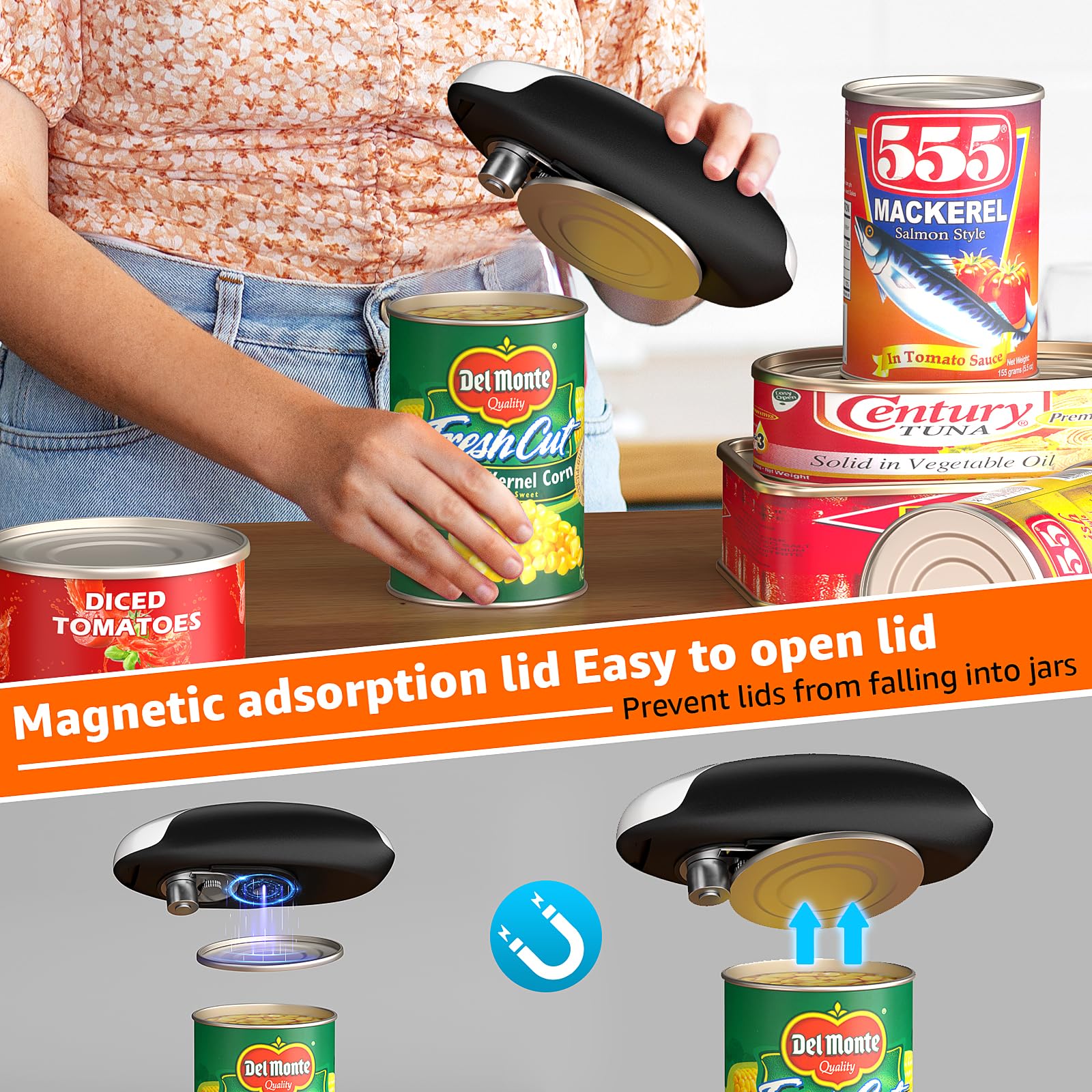 One-Touch Rechargeable Electric Can Opener