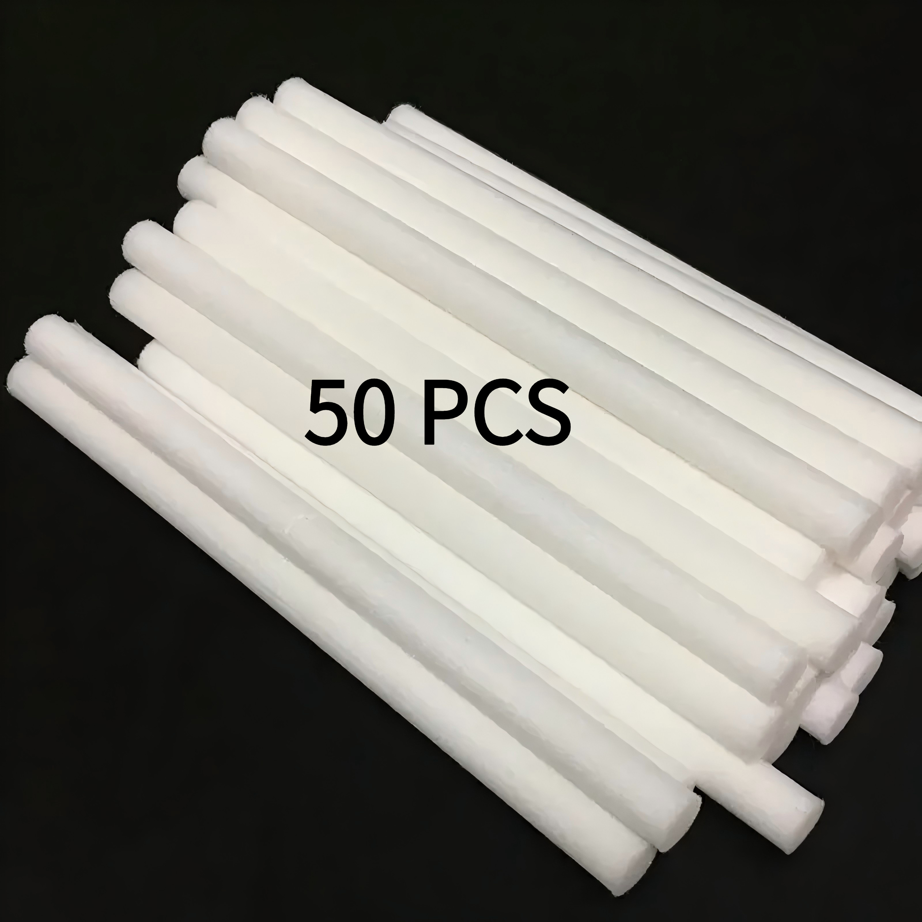 Image of 50pcs Humidifier Replacement Filters - White Pet Material, Fit For Home Air Care, Design, No Electricity Needed, Air Humidifier, Uniform Rods, Smooth Texture
