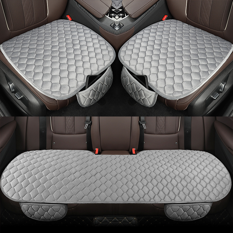 TEMU 3pcs, Car Seat Cushion, Plush Peach Shape Style, Exquisite Design, Easy And , Short Plush Comfortable, Breathable, No Strapping, Full Car 5