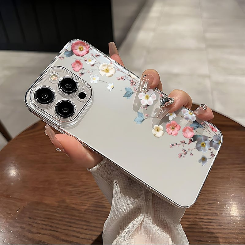 TEMU Phone Case - Colorful Floral Print Pattern Lens Protection Tpu Phone Case, Suitable For Iphone 16 15 14 13 12 11 Xs Xr X 7 /13 Pro Max Se