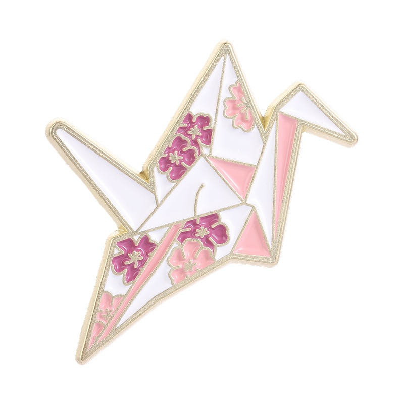 TEMU Distintivo 1 pz Gru Fiori di Ciliegio - a Cartone Animato Stile Giapponese con Fiori e Piegatura di Carta - Accessorio Significativo che