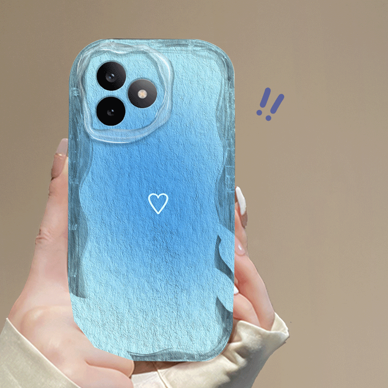 TEMU Custodia per telefono - Cover flessibile in TPU per Honor X5C Plus, con design antiurto e motivo a cuore