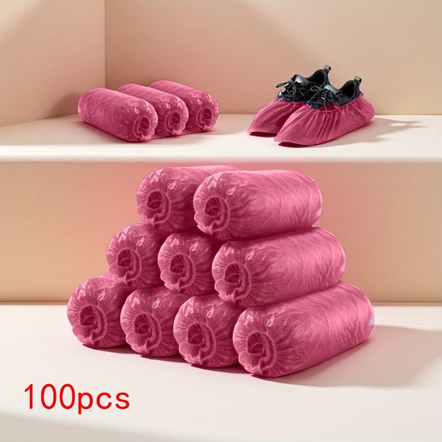 TEMU 100 Pezzi Copriscarpe Monouso, Mantieni i Pavimenti Puliti, Copriscarpe Domestici per Organizzazione e Stoccaggio, Adatti per Casa, Ufficio,