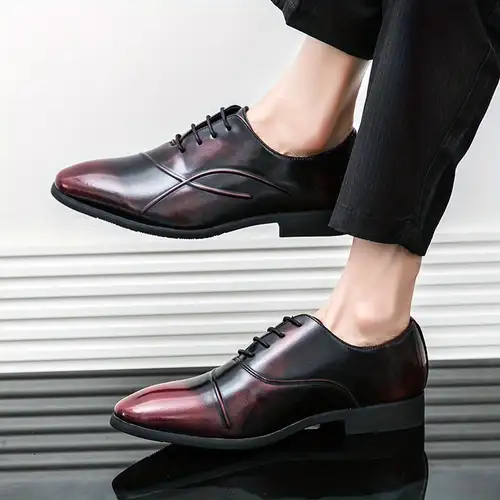 men's sleek dress shoes - slip-on, high heel with rubber sole for business & formal occasions, business formal | High-quality & Affordable | Temu men's sleek dress shoes - slip-on, high heel with rubber sole for business & formal occasions, business formal | High-quality & Affordable | Temu