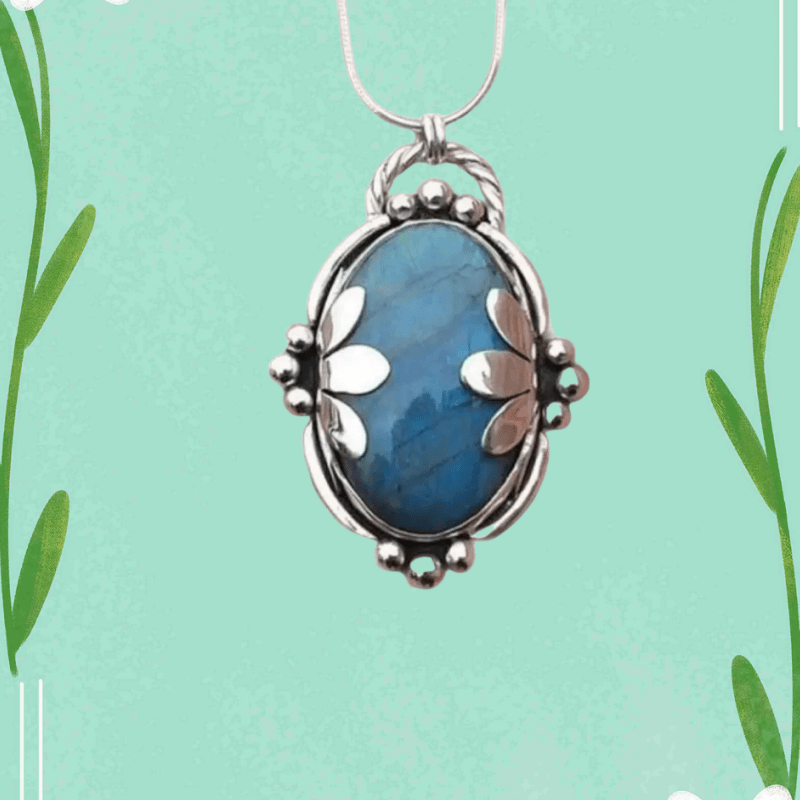 TEMU Retro Oval Artificial Stone Pendant, Personalized Trend Men's And Women's Necklaces, Suitable For A Of Daily Clothing With Gifts To